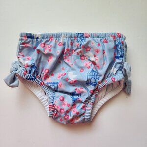 i Play Reusable Swim Diaper 18m (22-25 lbs) UPF 50+ Light Blue Songbird, Pull on